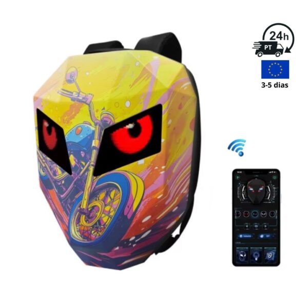 Mochila led LOY EYES - M33 - colorida moto