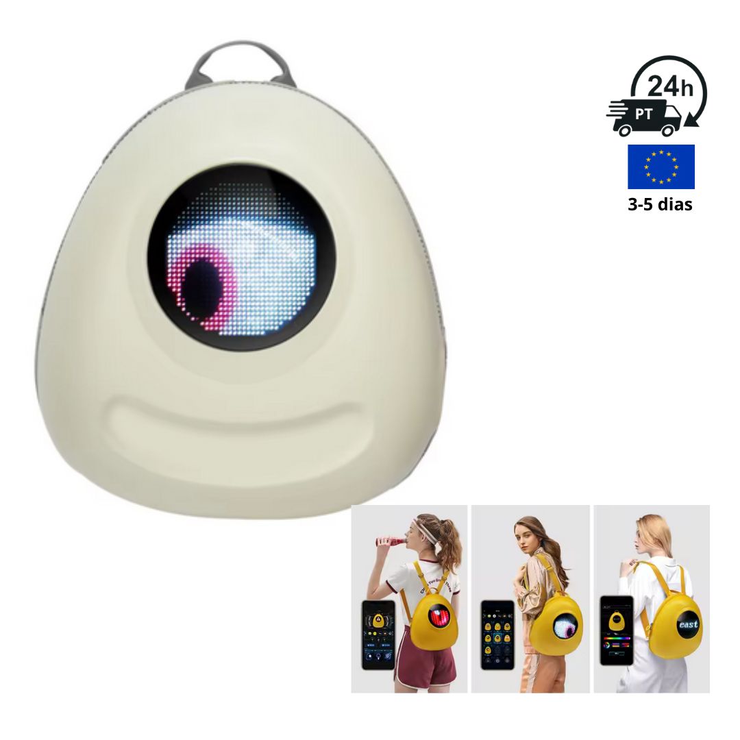 mochila Loy - led amarela criança branca - MBOKid
