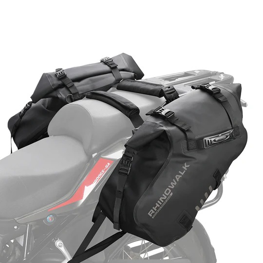 Bolsa lateral para alforje de mota à prova d'água 18L - Par/sem suporte MT1418 Preta